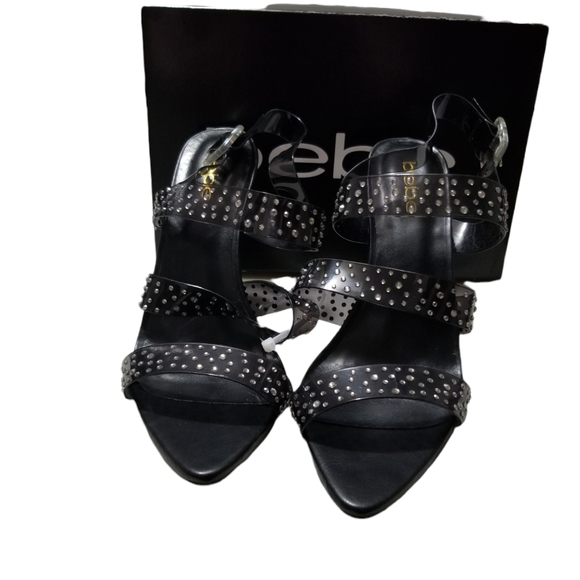 Bebe Strappy Rhinestone Heel - Picture 2 of 5